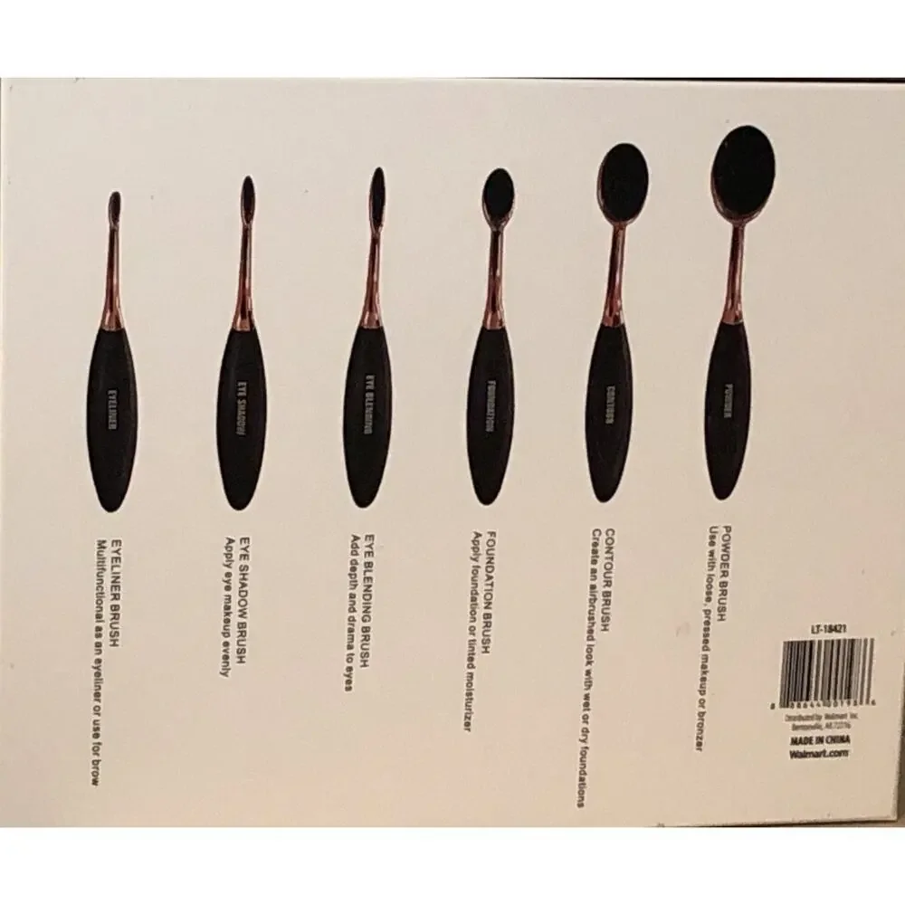 NEW Cosmetic Makeup Brushes 6 Premium Oval Blending Contouring Brushs